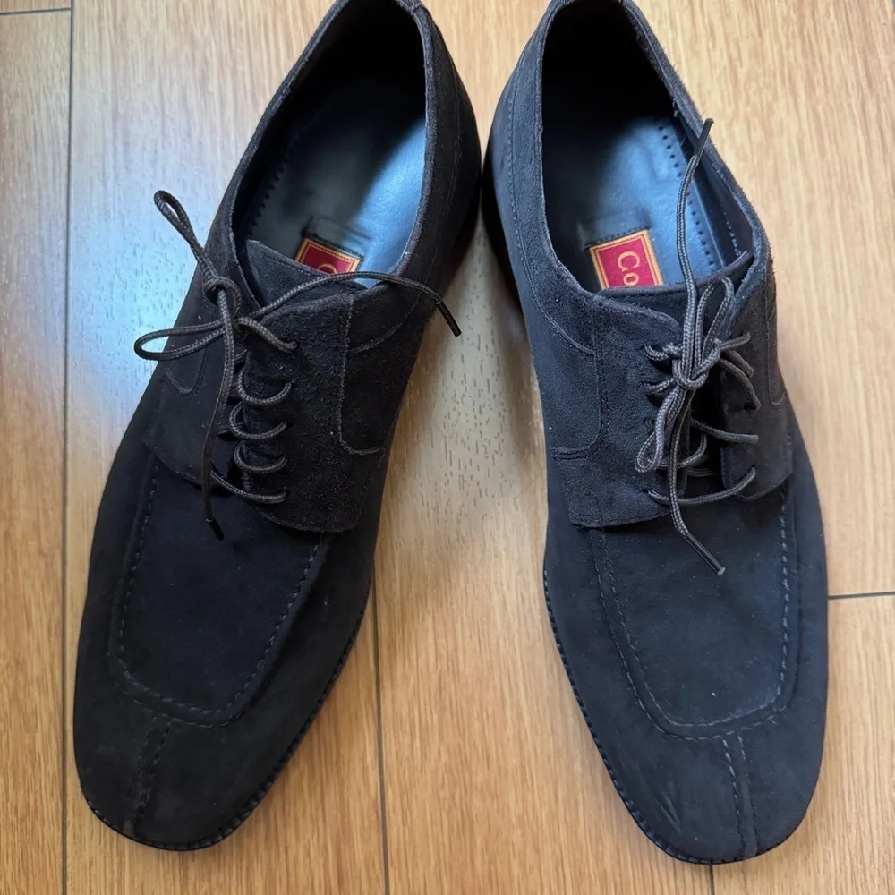 COLE HAAN City Brown Suede Lace Up Thick Sole Oxfords Size 10